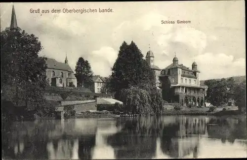 Ak Gimborn Marienheide im Bergischen Land, Schloss Gimborn, Gasthof