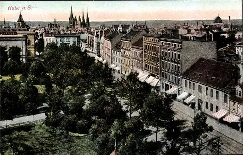 Ak Halle an der Saale, Panorama der Stadt