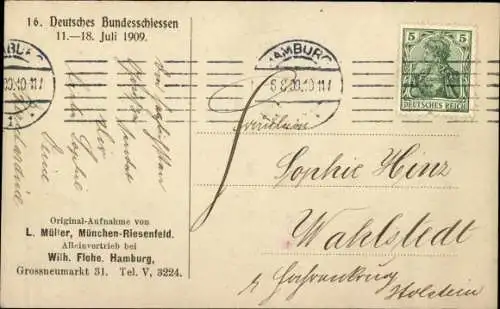 Ak Hamburg, 16. Deutsches Bundesschießen 1909, Festzug, Die Waisenkinder