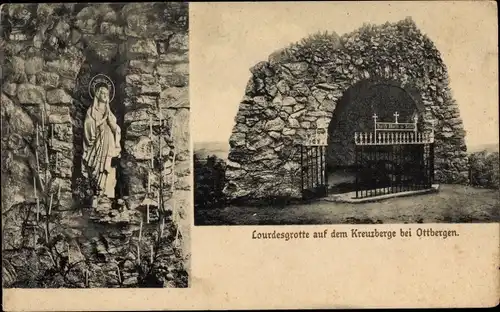 Ak Ottbergen Schellerten in Niedersachsen, Lourdesgrotte auf dem Kreuzberg