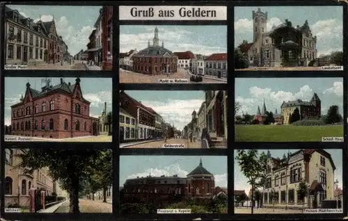 Ak Geldern am Niederrhein, Landratsamt, Schloss Haag, Höhere Mädchenschule, Pensionat, Kapelle