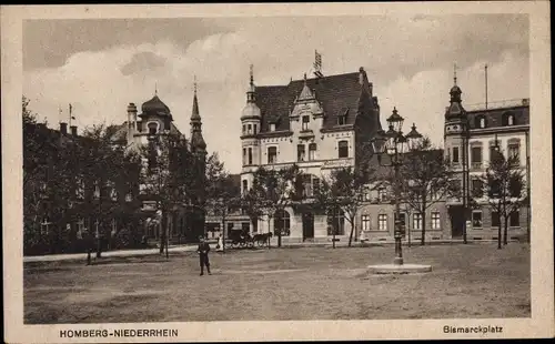 Ak Homberg Duisburg im Ruhrgebiet, Bismarckplatz