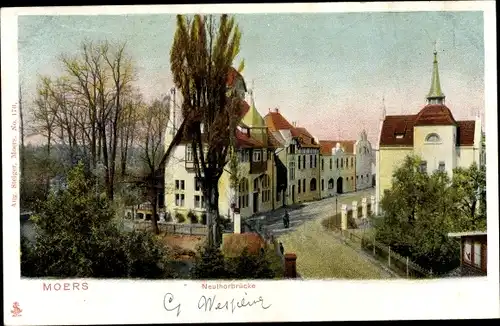 Ak Moers am Niederrhein, Neutorbrücke