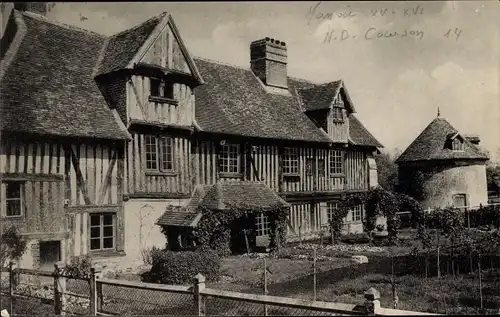 Ak Notre Dame de Courson Calvados, Manoir de Courson