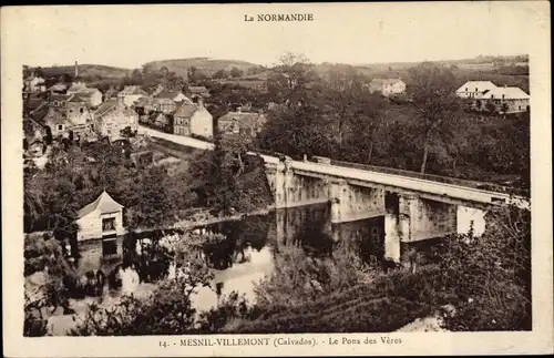 Ak Le Mesnil Villement Calvados, Le Pont des Veres