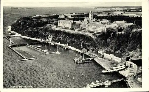 Ak Mürwik Flensburg in Schleswig Holstein, Marineschule, Fliegeraufnahme