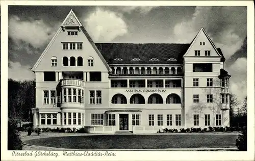 Ak Glücksburg an der Ostsee, Matthias Claudius Heim