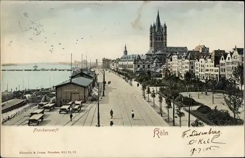 Ak Köln am Rhein, Frankenwerft