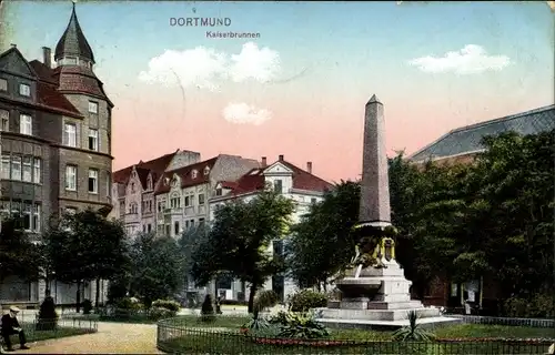 Ak Dortmund im Ruhrgebiet, Kaiserbrunnen