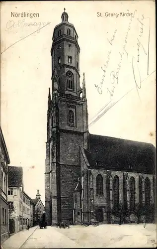 Ak Nördlingen in Schwaben, St. Georg-Kirche