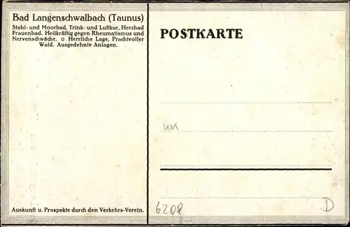 Künstler Ak Bad Langenschwalbach Bad Schwalbach im Taunus, Teilansicht