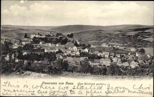 Ak Daun in der Eifel, Panorama vom WEhrbüsch