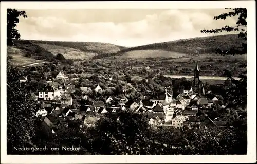 Ak Neckargerach in Baden Württemberg, Durchblick zum Ort