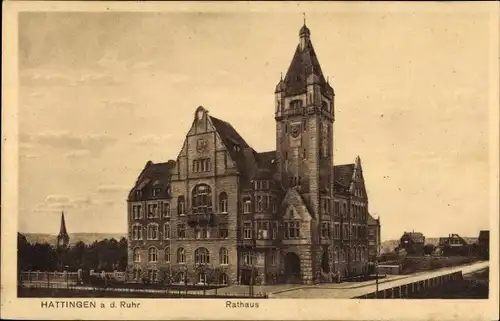 Ak Hattingen an der Ruhr, Rathaus