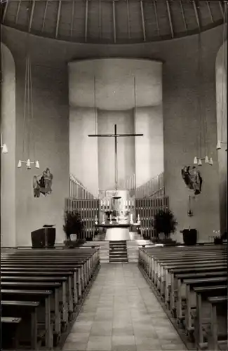 Ak Stockstadt am Main Unterfranken, Rosenkranzkirche, Blick zum Altar