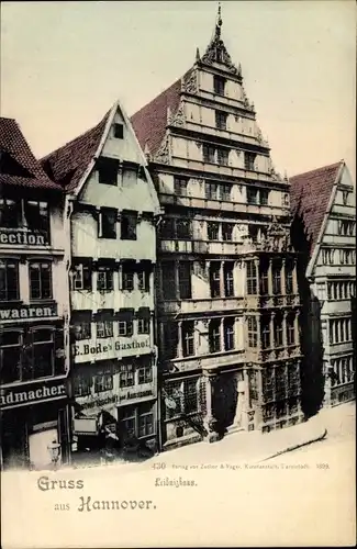 Ak Hannover, Partie am Leibnizhaus, E. Bode's Gasthaus