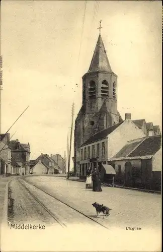 Ak Middelkerke Westflandern, L'Eglise