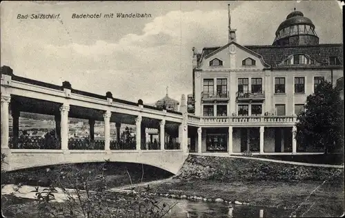 Ak Bad Salzschlirf in Hessen, Badehotel mit Wandelbahn