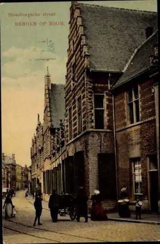 Ak Bergen op Zoom Nordbrabant Niederlande, Steenbergsche straat