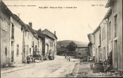 Ak Millery Meurthe et Moselle, Grande Rue