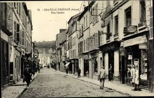 Ak Château Thierry Aisne, Rue Carnot