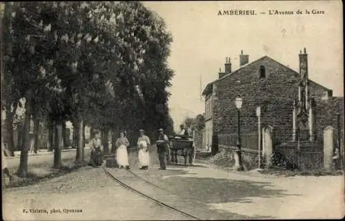Ak Amberieu Ain, L'Avenue de la Gare