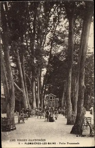 Ak Plombières les Bains Lothringen Vosges, Petite Promenade