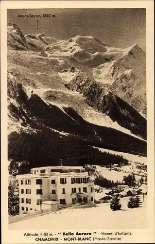Ak Chamonix Mont Blanc Haute Savoie, Belle Aurore, Home d'Enfants
