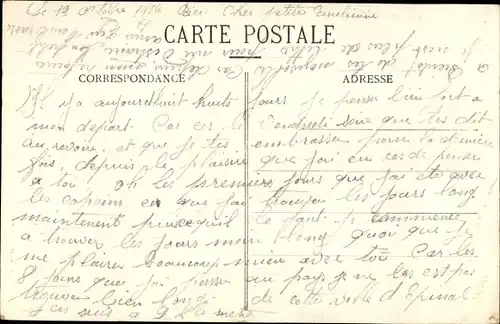 Ak Épinal Lothringen Vosges, Entree du Cours