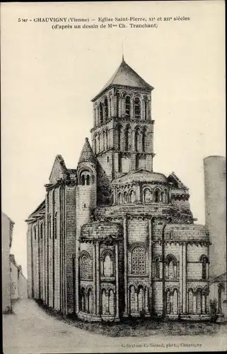 Ak Chauvigny Vienne, Eglise Saint Pierre