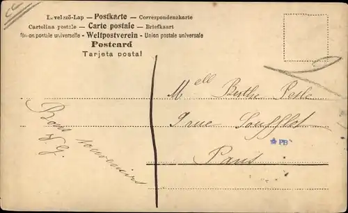 Buchstaben Ak V, Kinder, Frau, Tempel