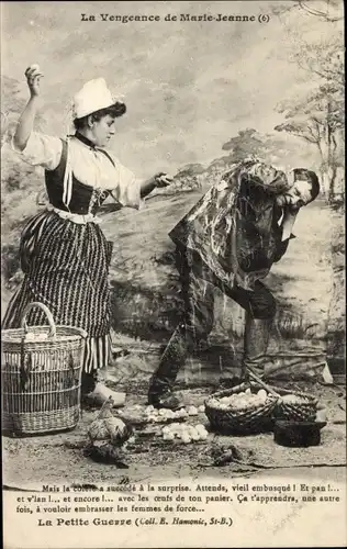 Ak La Vengance de Marie Jeanne 6, La Petite Guerre, Paar in Bretonischen Trachten
