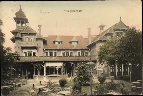 Ak Löbau in Sachsen, Honigbrunnen