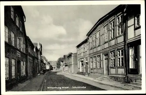 Ak Wittenburg in Mecklenburg, Schulstraße, Häuser