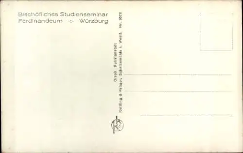 Ak Würzburg am Main Unterfranken, Bischöfliches Studienseminar, Spiel- und Sportplatz