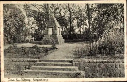 Ak Treia in Schleswig Holstein, Denkmal Kriegerehrung