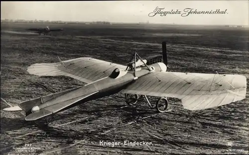 Ak Berlin Treptow Johannisthal, Flugplatz, Krieger Eindecker, Sanke 237