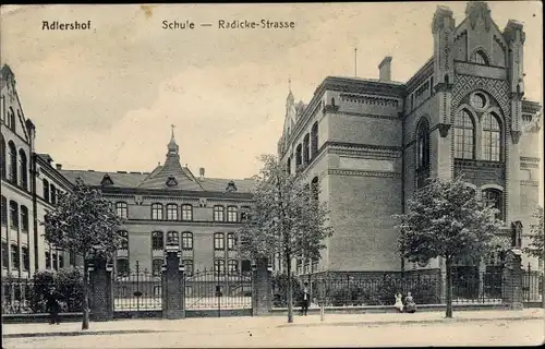 Ak Berlin Treptow Adlershof, Schule, Radickestraße
