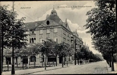 Ak Berlin Treptow Adlershof, Radickestraße, Ecke Friedenstraße