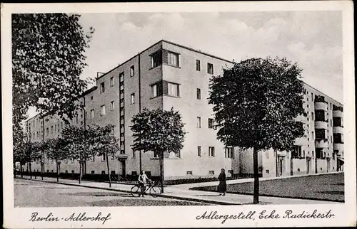 Ak Berlin Treptow Adlershof, Adlergestell, Ecke Radickestraße