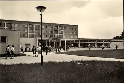 Ak Halle Neustadt, 2. Wohnkomplex, Bauarbeiterzentrum, Einkaufszentrum