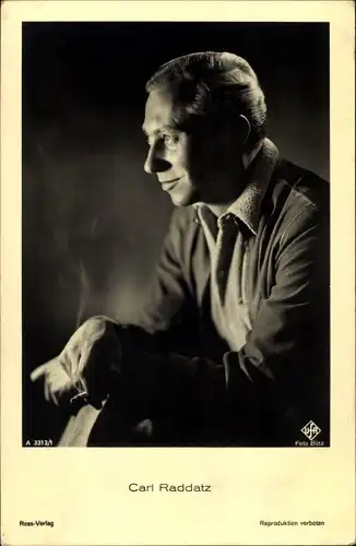 Ak Schauspieler Carl Raddatz, Ross Verlag 3313 1, UFA, Seitenportrait