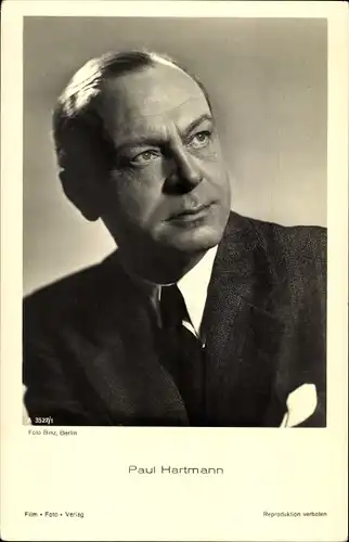 Ak Schauspieler Paul Hartmann, Portrait