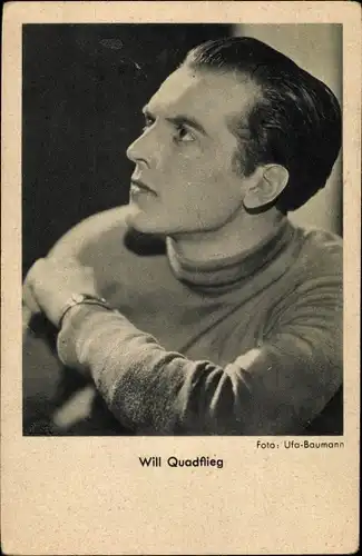 Ak Schauspieler Will Quadflieg, Profilansicht