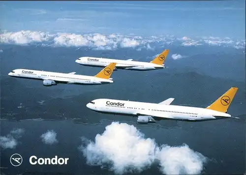 Ak Deutsche Passagierflugzeuge Condor, Boeing 767, B 757