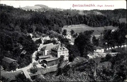 Ak Rentzschmühle Pöhl im Vogtland, Panorama