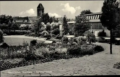 Ak Neumünster in Holstein, Werkhalle d. Textilfachschule