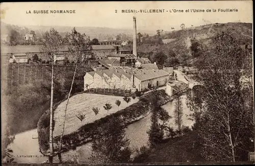 Ak Le Mesnil Villement Calvados, L'Orne et l'Usine de la Fouillerie