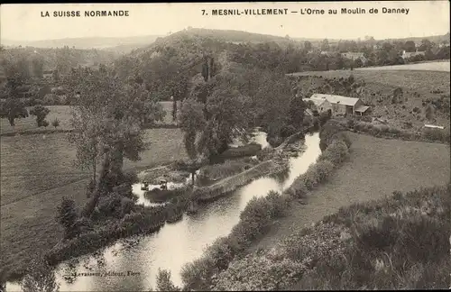 Ak Le Mesnil Villement Calvados, L'Orne au Moulin de Danney