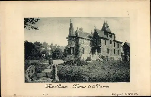 Ak Le Mesnil Simon Calvados, Manoir de la Varende